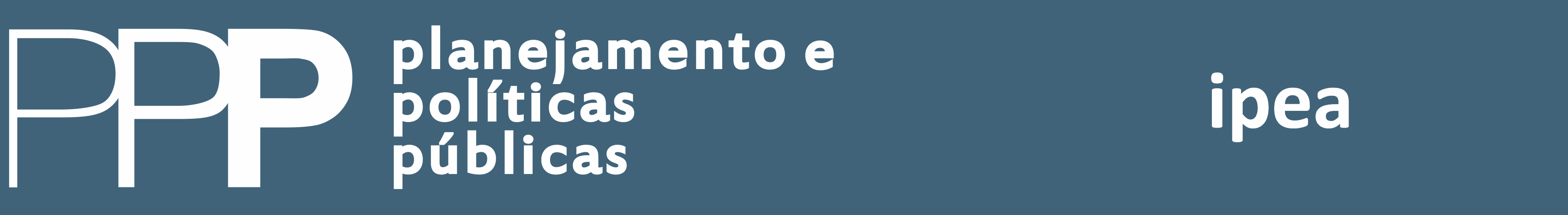 Planejamento e Políticas Públicas - Revista PPP do Ipea